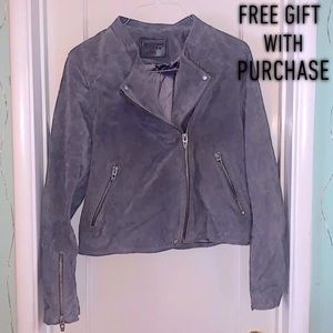 Blank NYC Gray Leather Jacket